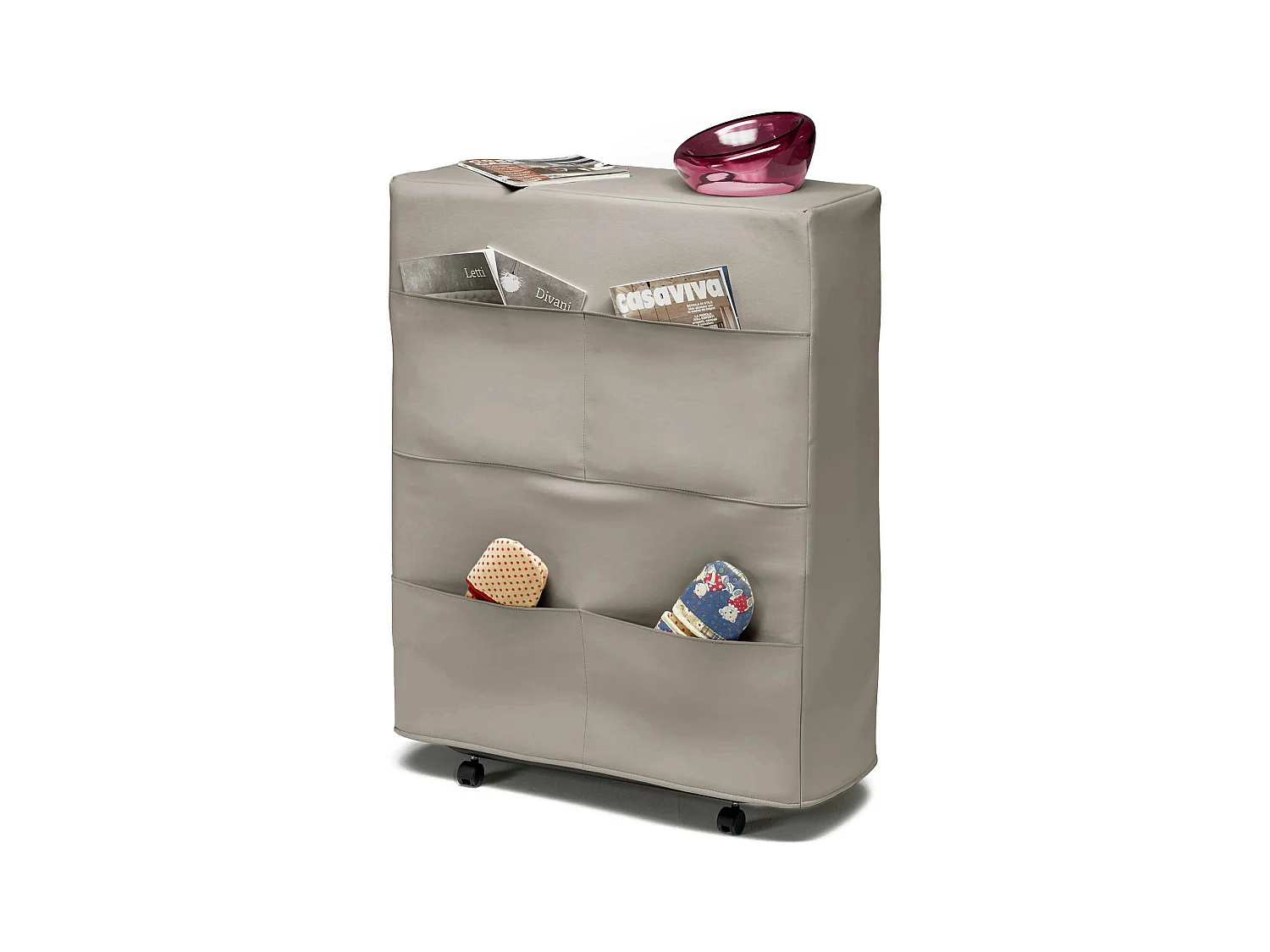 Lit pliant Damati, lit simple orthopédique et pliable, 100% Made in Italy, lit avec revêtement en éco-cuir, avec matelas 80x190 cm inclus, gris tourterelle