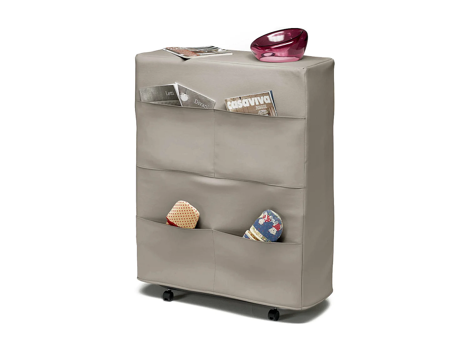 Lit pliant Damati, lit simple orthopédique et pliable, 100% Made in Italy, lit avec revêtement en éco-cuir, avec matelas 80x190 cm inclus, gris tourterelle