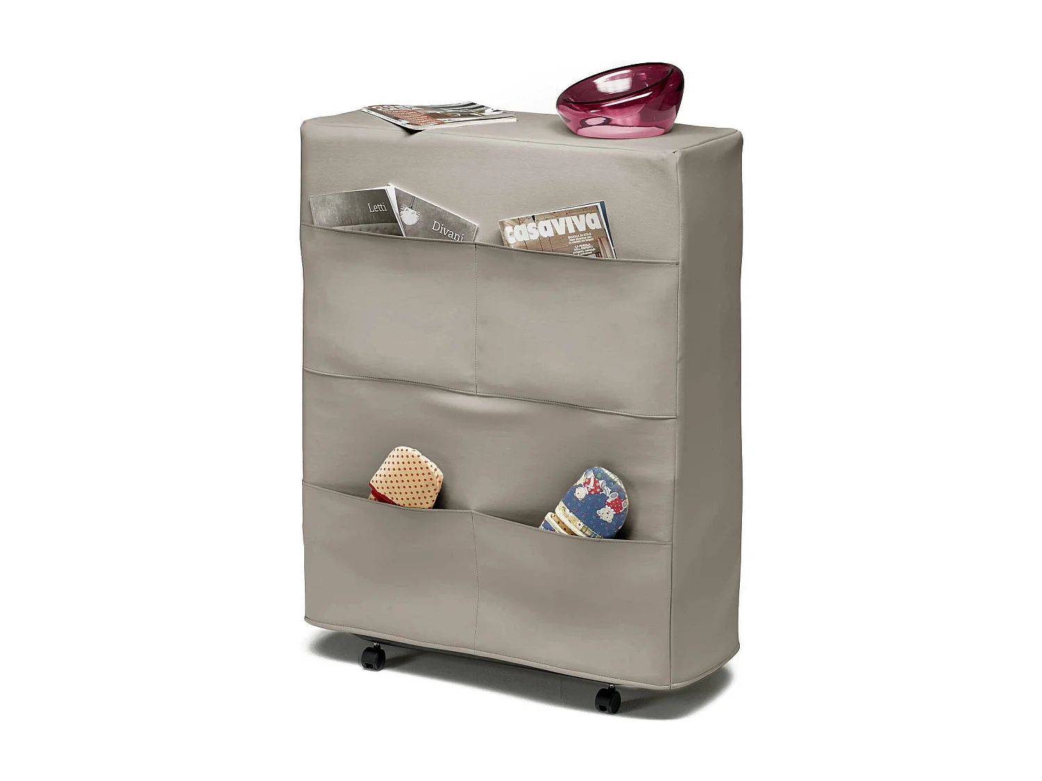 Lit pliant Damati, lit simple orthopédique et pliable, 100% Made in Italy, lit avec revêtement en éco-cuir, avec matelas 80x190 cm inclus, gris tourterelle