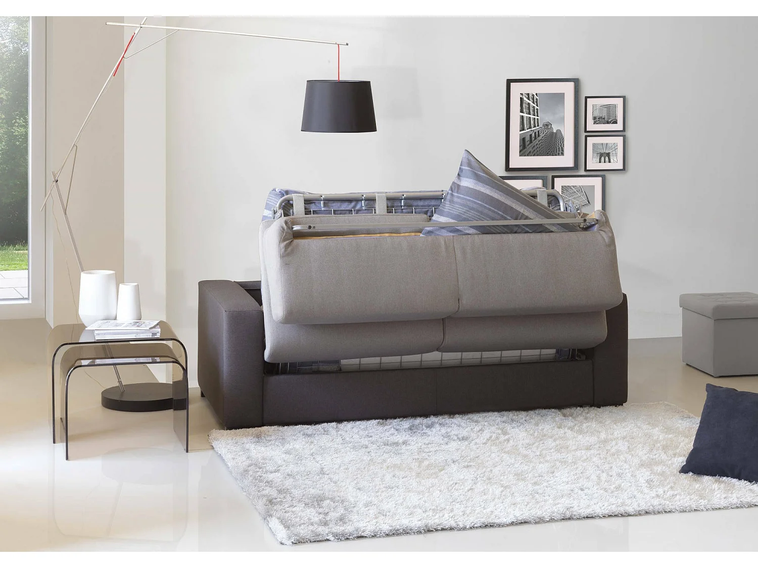 Divano Letto 3 Posti Nero 95x200 cm