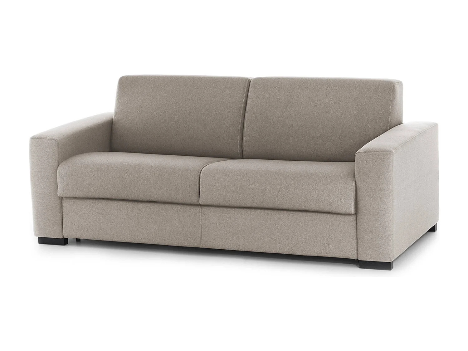 Sofá-cama Dabakah, sofá de 3 lugares, 100% Fabricado na Itália, Sofá da sala com abertura giratória, em tecido acolchoado, com braços finos, Cm 200x95h90, Taupe