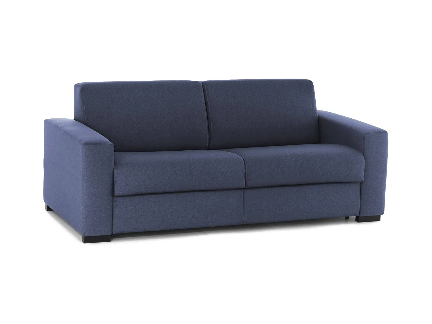 Canapé-lit Dabaida, Grand canapé 2 places, 100% Made in Italy, Canapé de salon à ouverture pivotante, en tissu rembourré, avec accoudoirs fins, 180x95h90 cm, Bleu