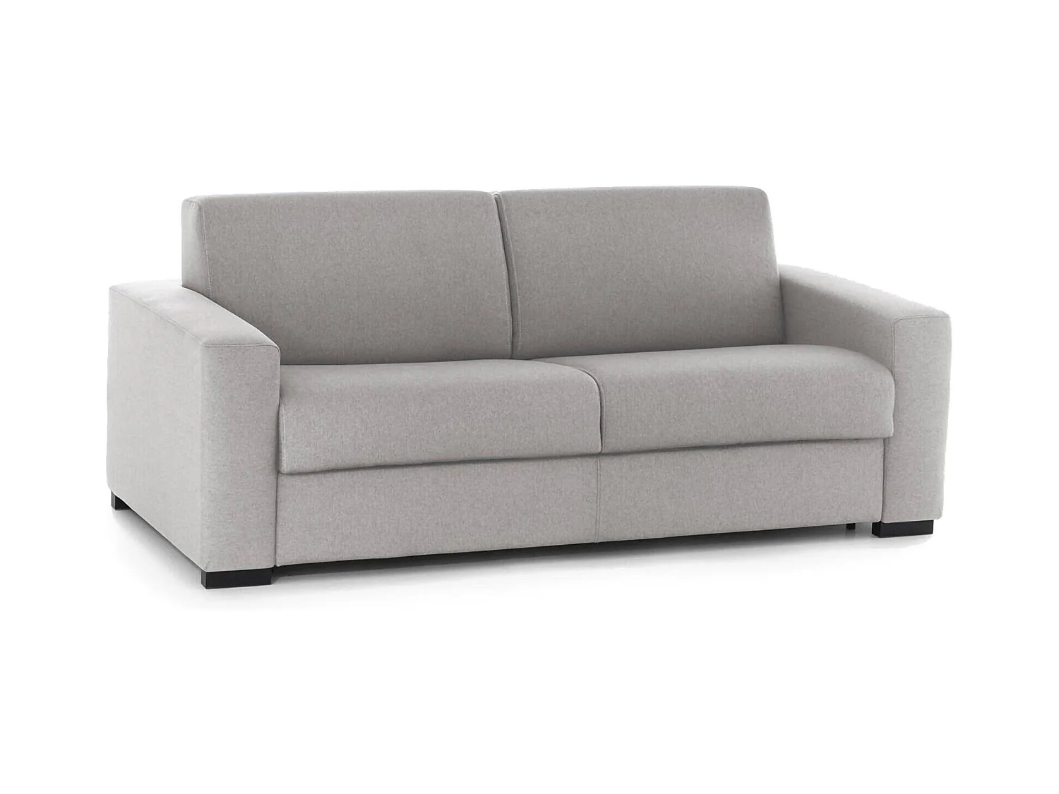 Schlafsofa Dababo, 2-Sitzer-Sofa, 100% Made in Italy, Wohnzimmersofa mit drehbarer Ã–ffnung, aus gepolstertem Stoff, mit schmalen Armlehnen, Cm 160x95h90, Grau