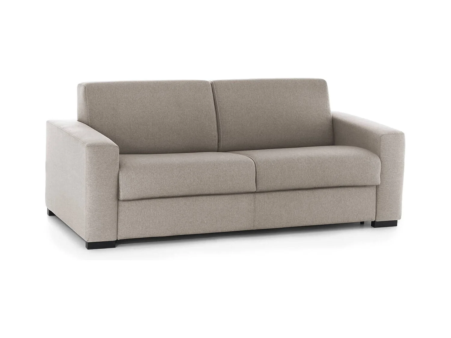 Dabaidy Canapé-lit, canapé 3 places, 100% Made in Italy, Canapé de salon à ouverture pivotante, en tissu rembourré, avec accoudoirs standards, 220x95h90 cm, Taupe