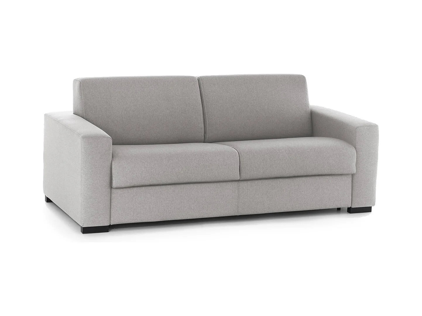 Dabakah Canapé-lit, canapé 3 places, 100% Made in Italy, Canapé de salon à ouverture pivotante, en tissu rembourré, avec accoudoirs fins, 200x95h90 cm, Gris