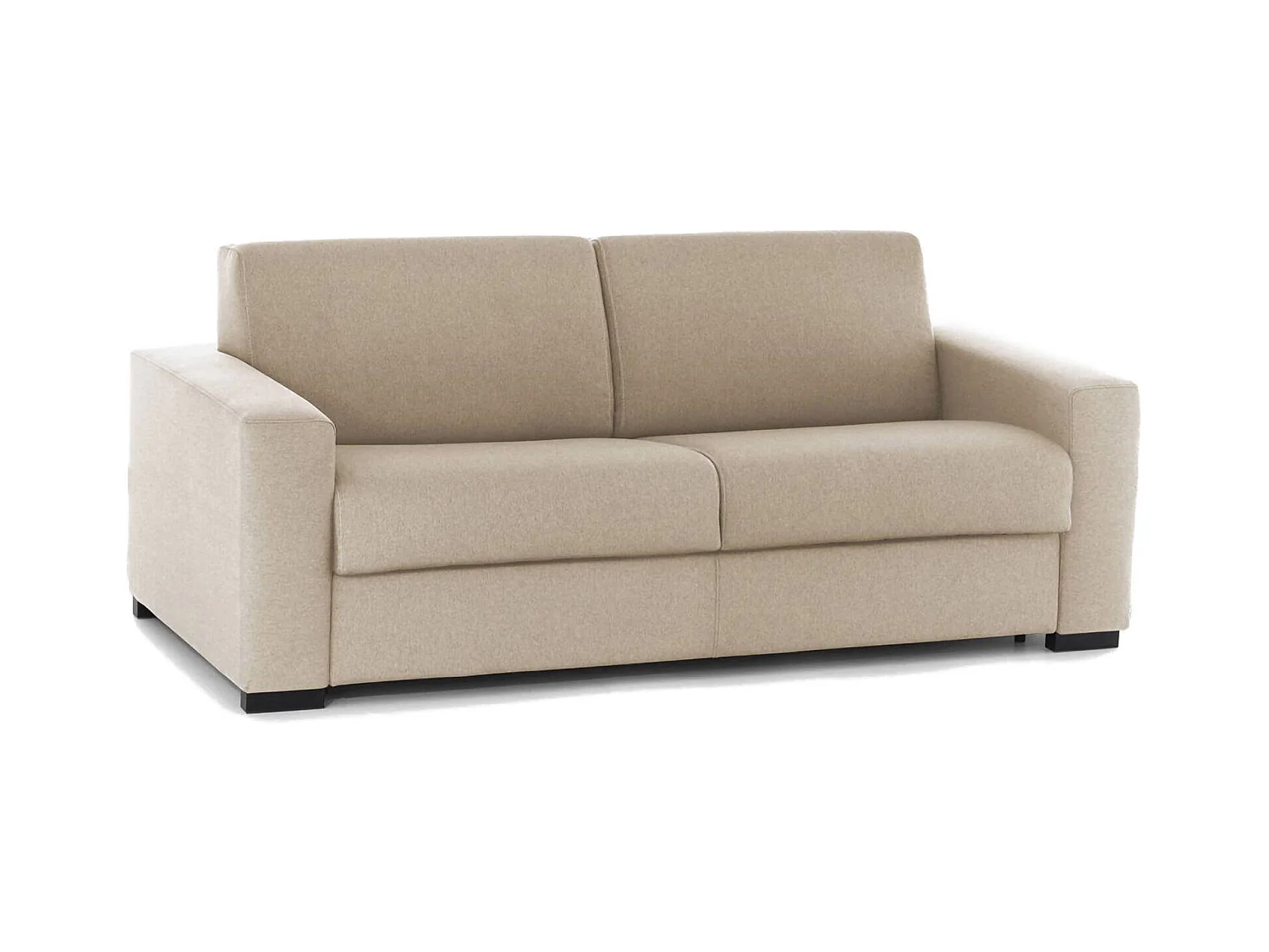 Dabaidy Canapé-lit, canapé 3 places, 100% Made in Italy, Canapé de salon à ouverture pivotante, en tissu rembourré, avec accoudoirs standards, 220x95h90 cm, Beige