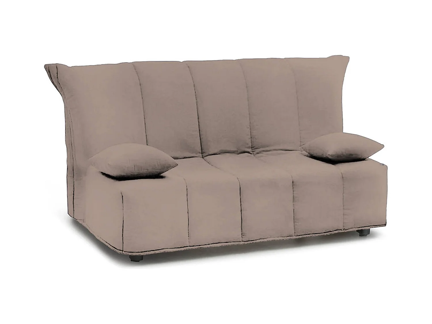 Schlafsofa Dabam, 3-Sitzer-Sofa, 100% Made in Italy, Wohnzimmersofa mit Trolley-Ã–ffnung, aus gepolstertem Stoff, inklusive Kissen, Cm 165x90h85, Turteltaube
