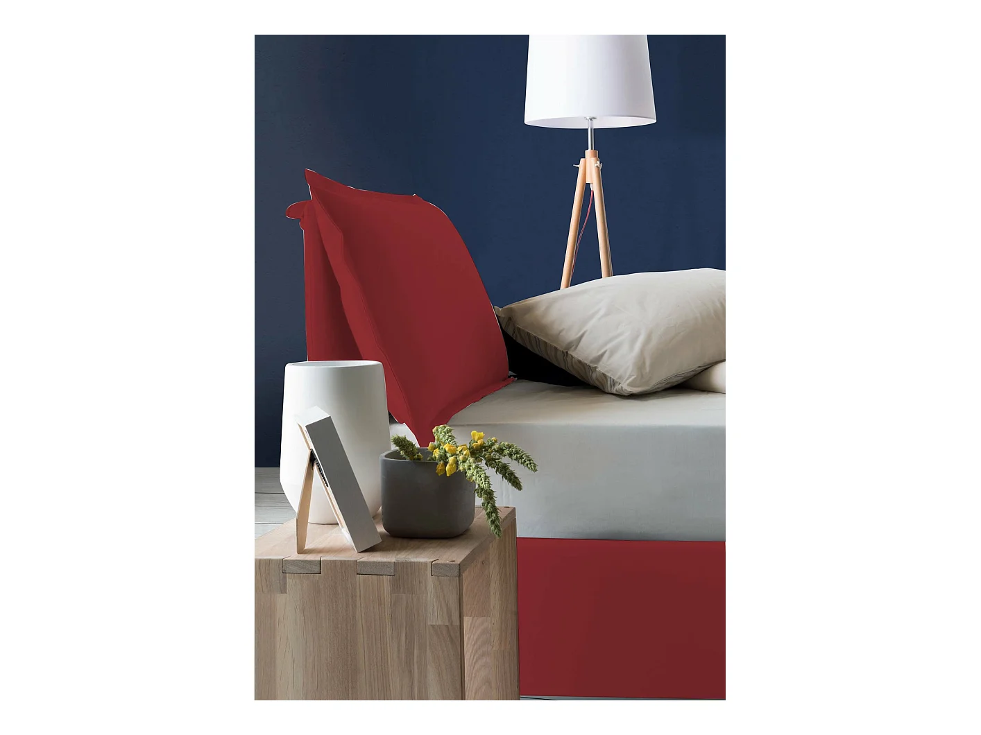 Cama de solteiro Dpal, Cama de armazenamento com forro de tecido, 100% Fabricado na Itália, Abertura frontal, adequada para colchão de 90x190 cm, Vermelho