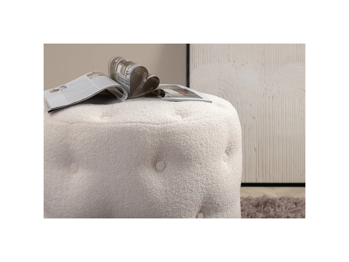 Runder Sitzsack aus Polyester-Teddy Benjamin