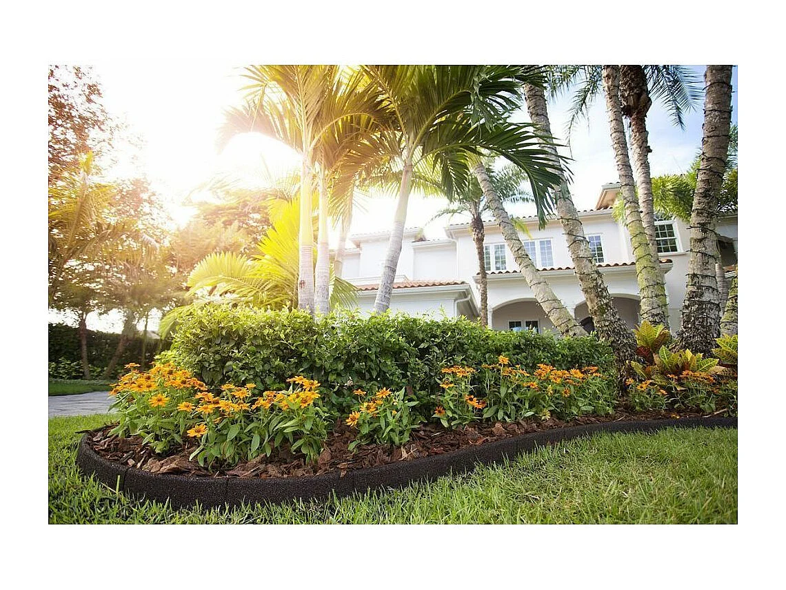 Bordure de jardin en caoutchouc recyclé Lot de 4