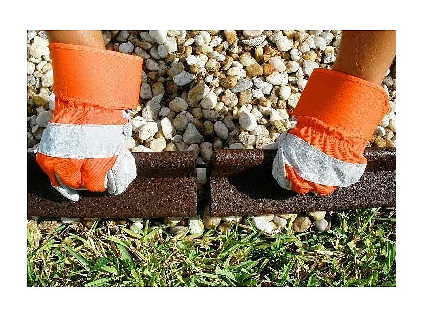 Bordure de jardin en caoutchouc recyclé Lot de 4