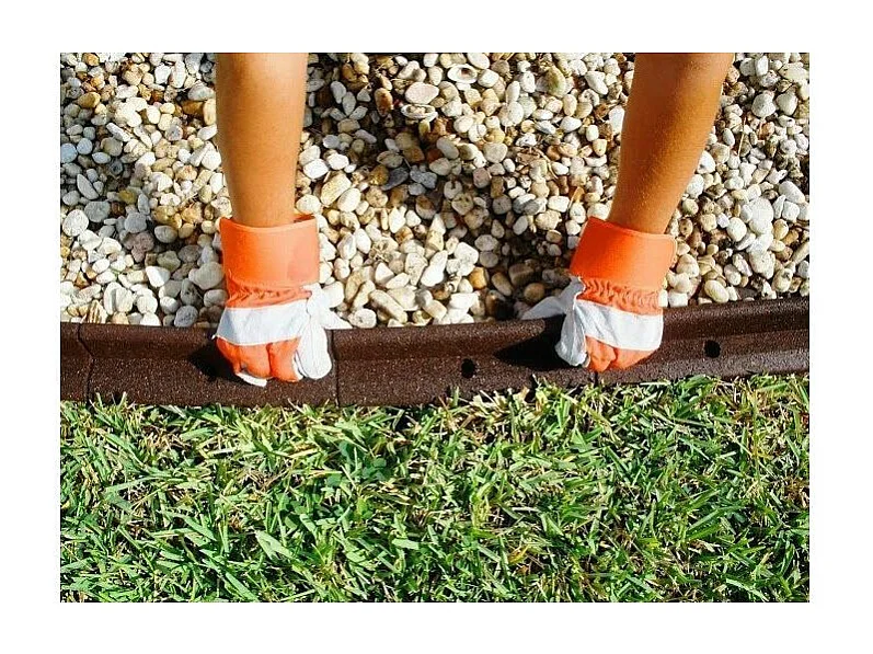 Bordure de jardin en caoutchouc recyclé Lot de 4