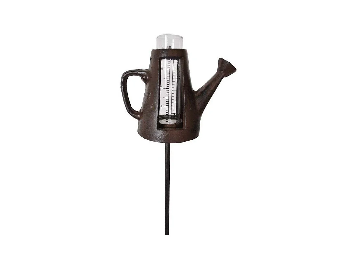 Pluviómetro con regadera de hierro fundido 110 x 8 x 14 cm