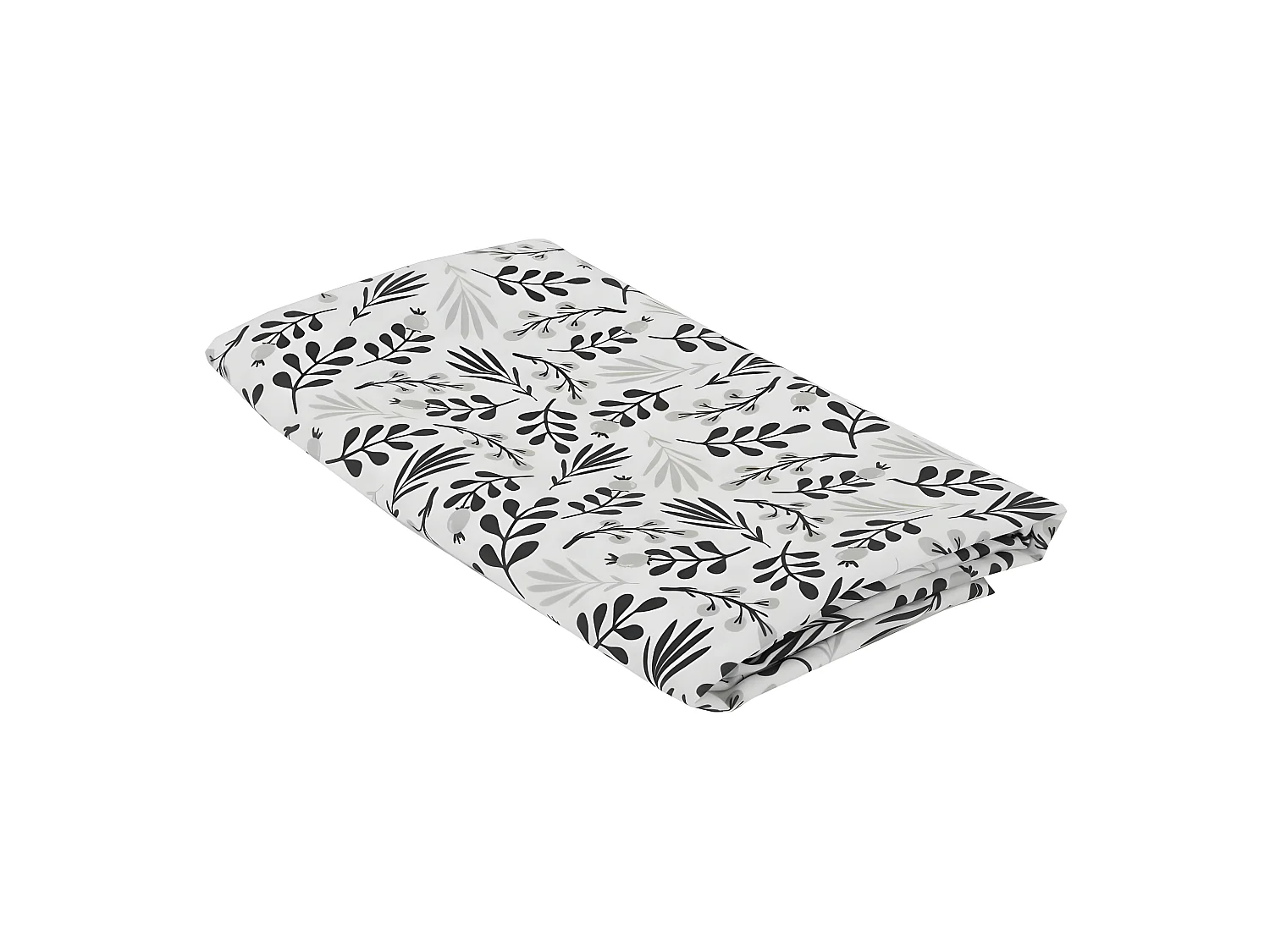 Nappe Antitache Imprimée "Fleurie" 140x240cm Blanc