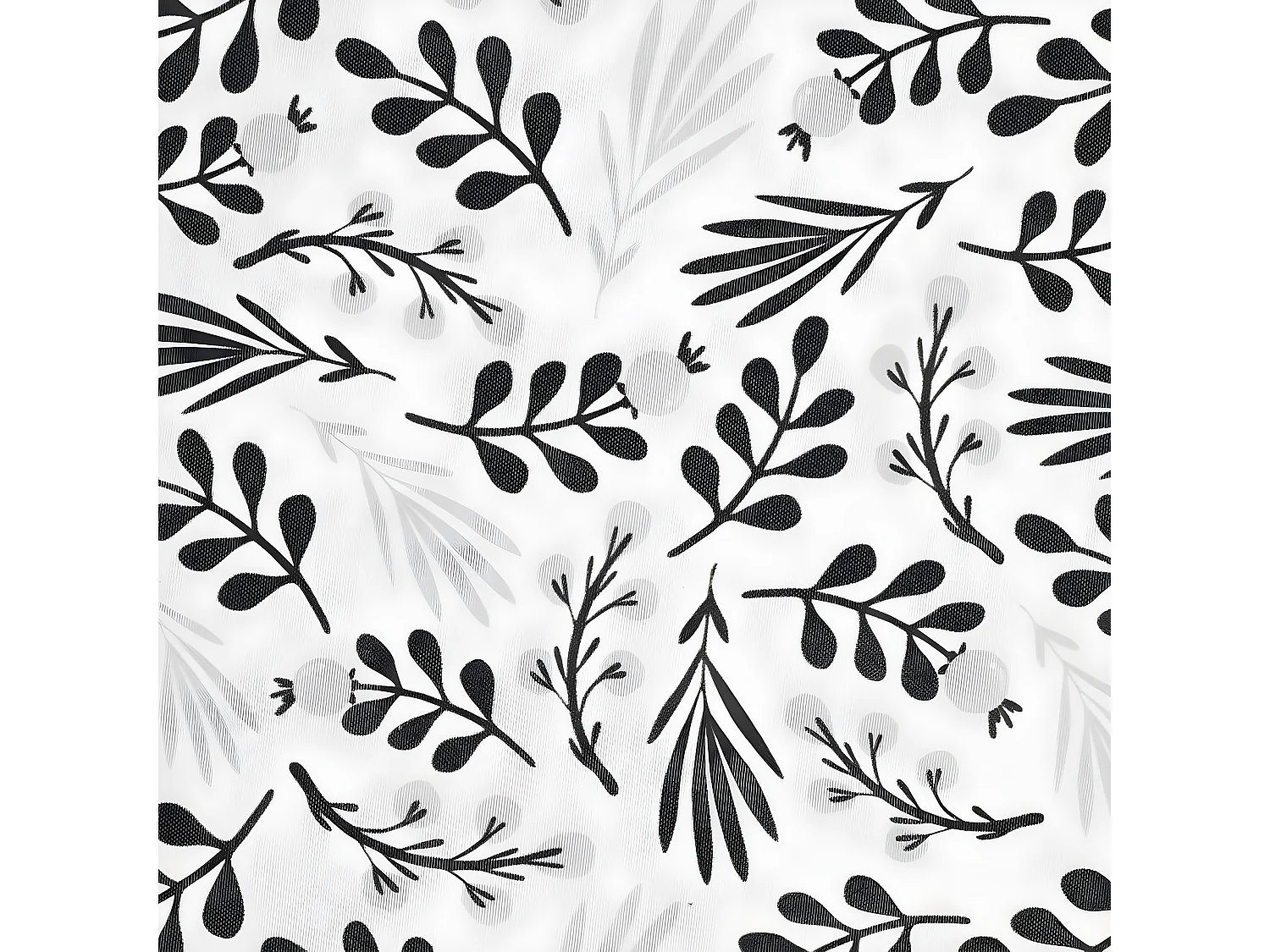 Nappe Antitache Imprimée "Fleurie" 140x240cm Blanc