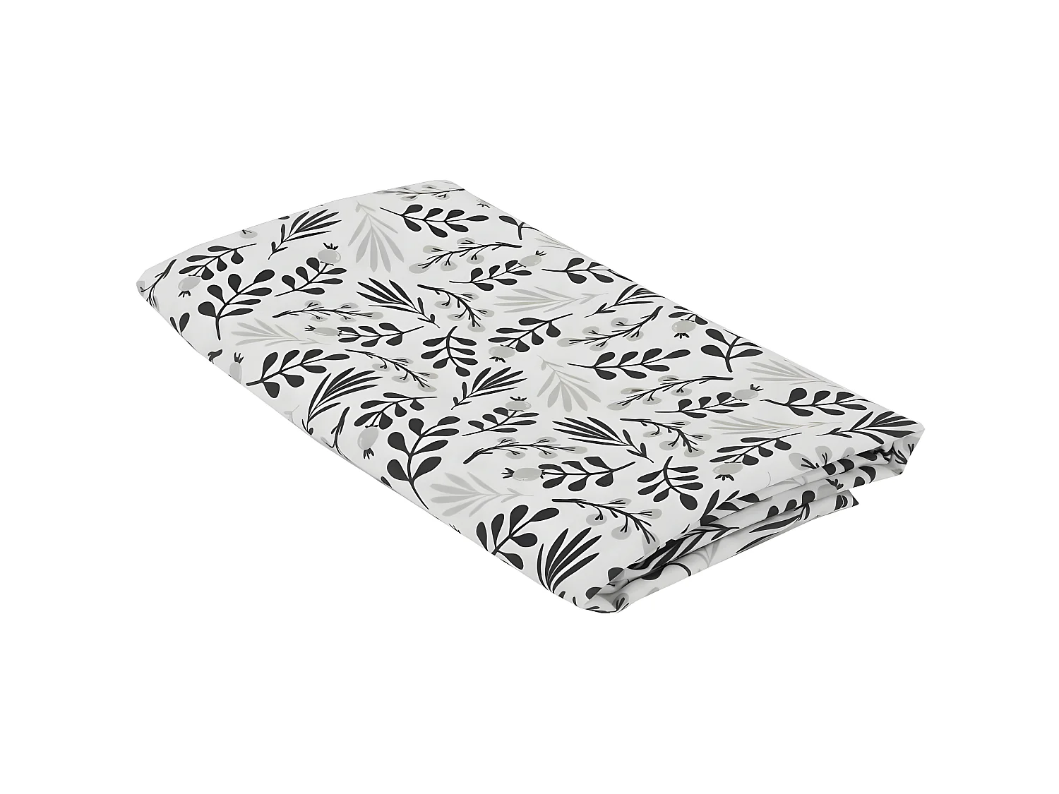 Nappe Antitache Imprimée "Fleurie" 140x240cm Blanc