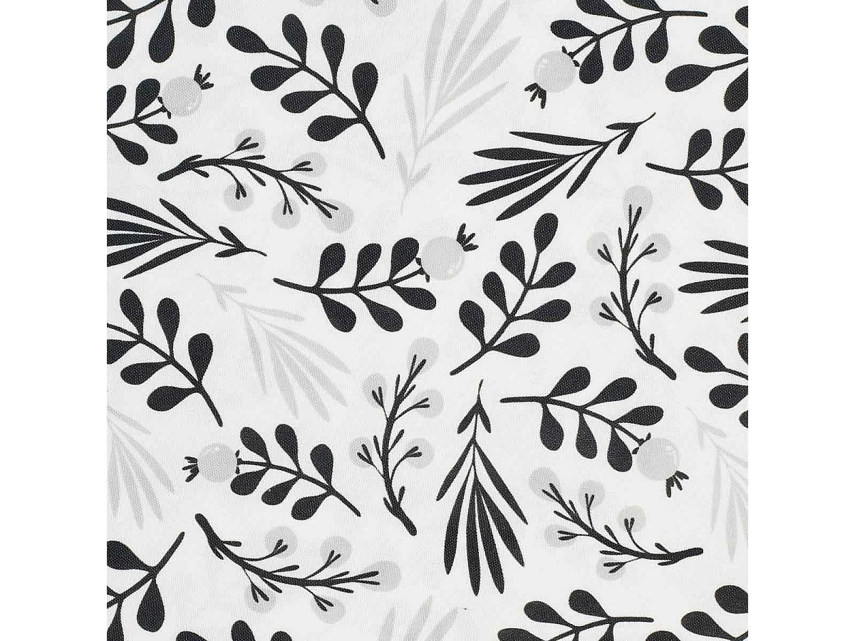 Nappe Antitache Imprimée "Fleurie" 140x240cm Blanc