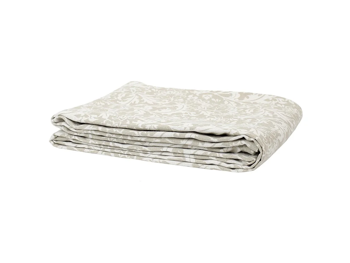 Nappe Imprimée "Feuillage" 140x250cm Beige