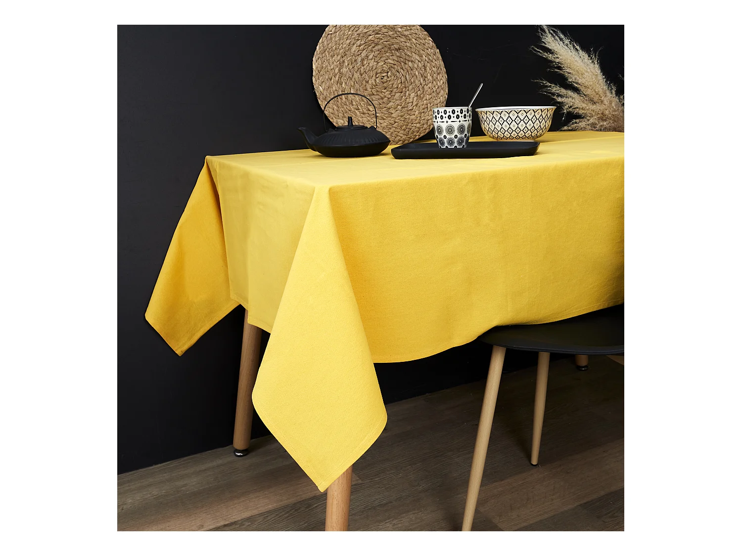 Nappe Coton Moutarde 140x250cm Jaune