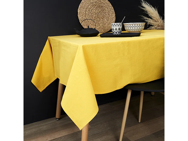 Nappe Coton Moutarde 140x250cm Jaune