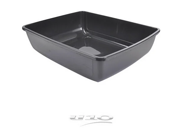 Bac à Litière pour Chat "Sans Bord" 46cm Anthracite