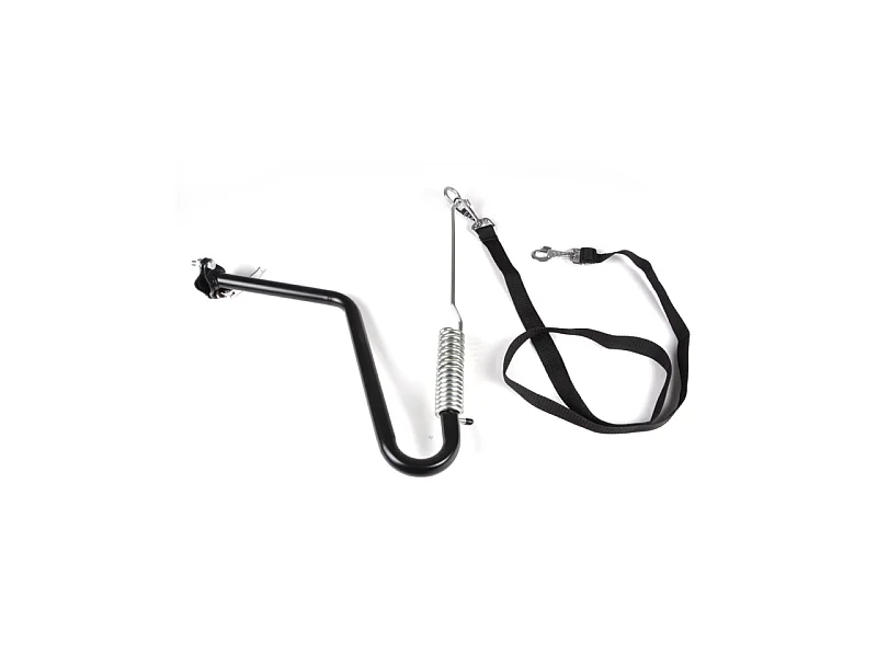 Kit d'Accroche Vélo pour Chien "Laisse" 48cm Noir