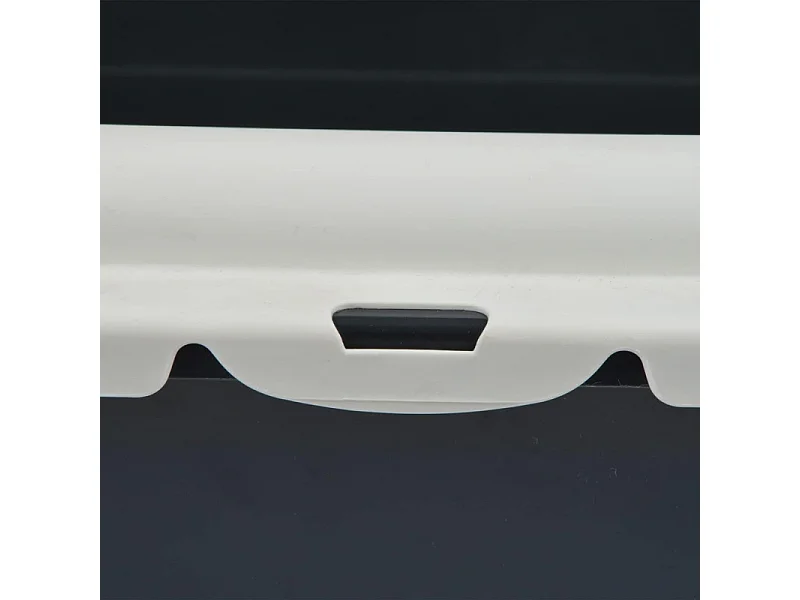 Bac à Litière pour Chat "Bicolore" 46cm Gris & Ivoire