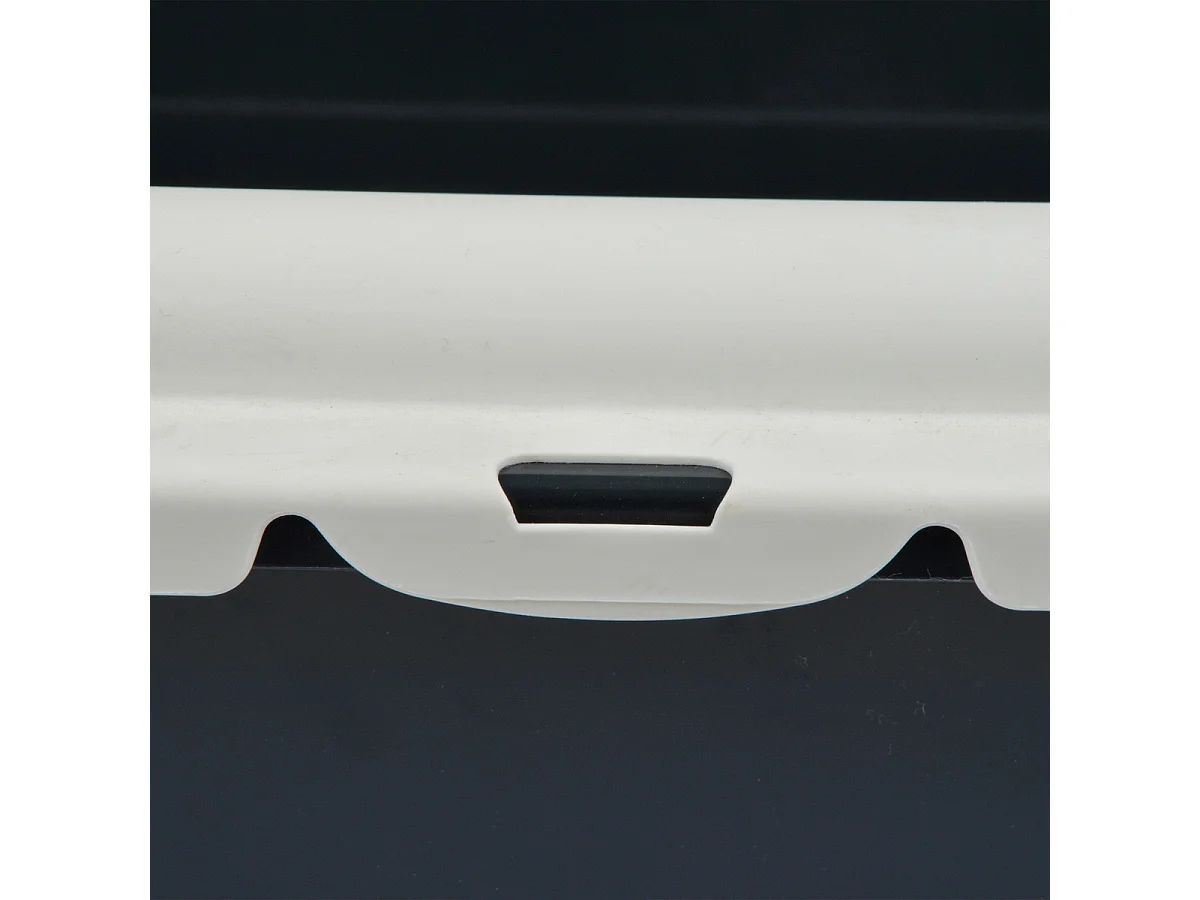 Bac à Litière pour Chat "Bicolore" 46cm Gris & Ivoire