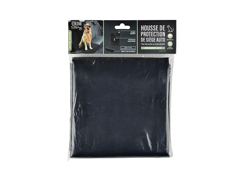 Housse de Protection Chien "Siège Auto" 118cm Noir