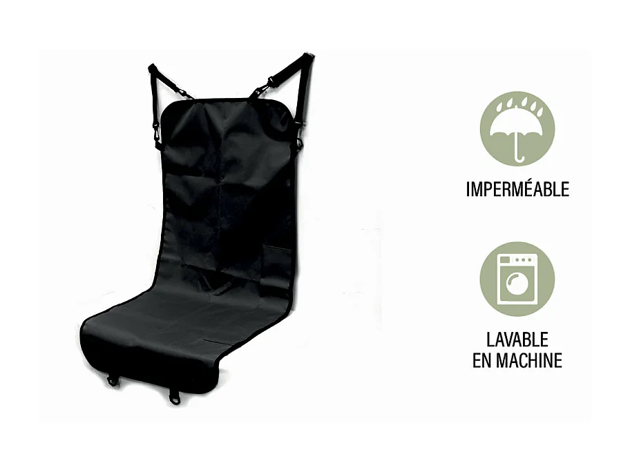Housse de Protection Chien "Siège Auto" 118cm Noir