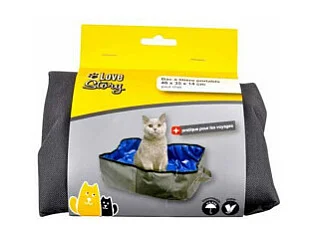 Bac à Litière pour Chat "Transportable" 46cm Gris
