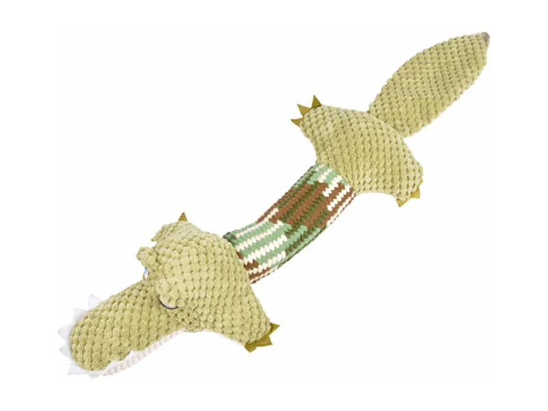 Peluche pour Chien "Crocodile" 50cm Vert