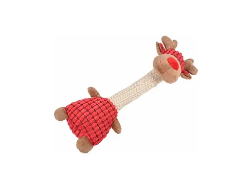 Peluche pour Chien "Girafe" 32cm Rouge