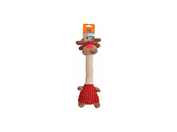 Peluche pour Chien "Girafe" 32cm Rouge