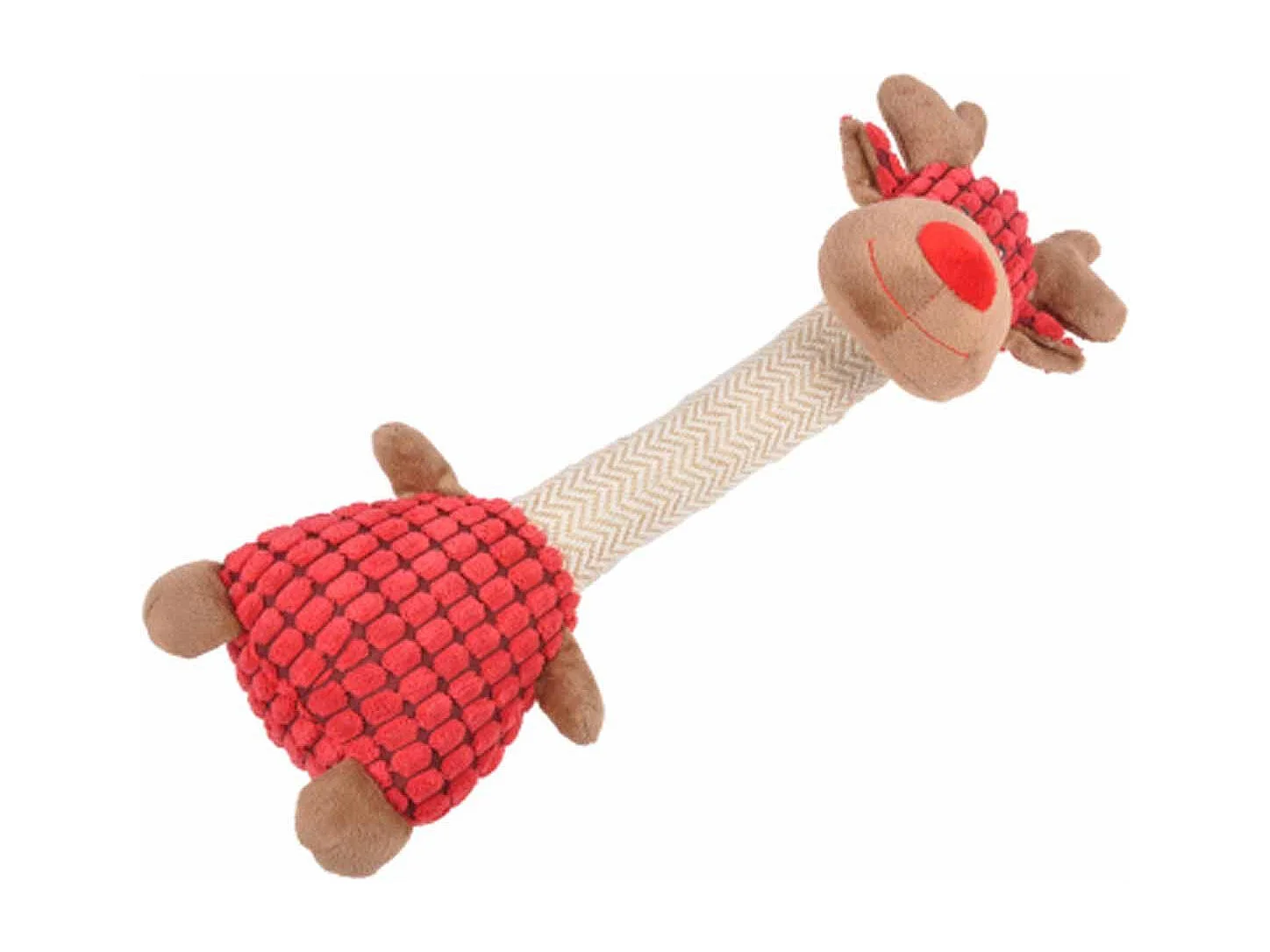 Peluche pour Chien "Girafe" 32cm Rouge