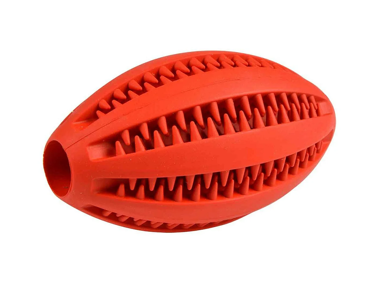 Jouet pour Chien Distributeur "Ovale" 11cm Rouge