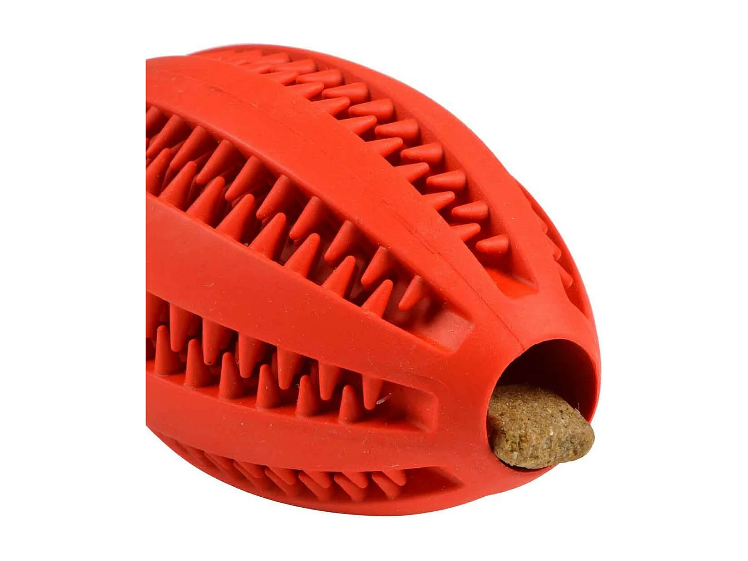 Jouet pour Chien Distributeur "Ovale" 11cm Rouge