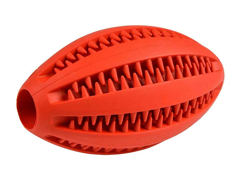 Jouet pour Chien Distributeur "Ovale" 11cm Rouge