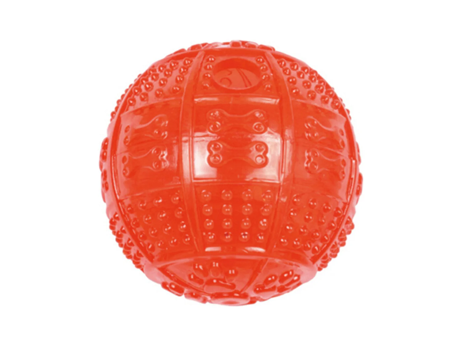Balle pour Chien "Distributeur de Croquettes" 8cm Rouge