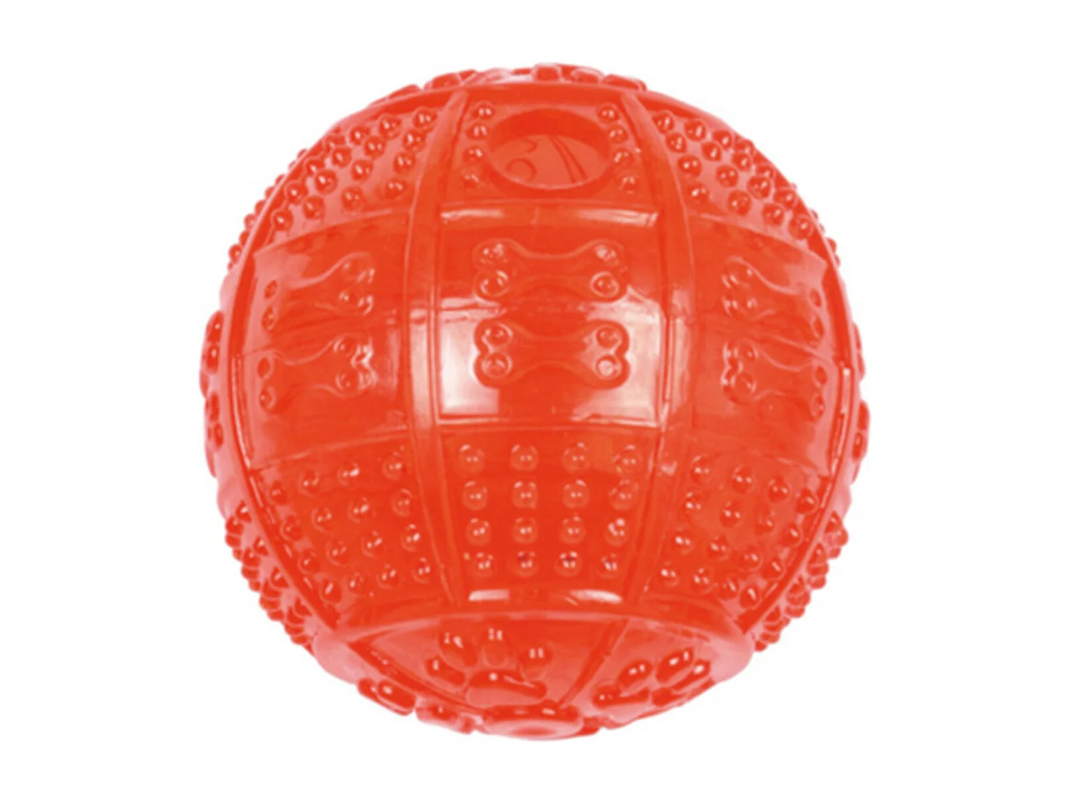 Balle pour Chien "Distributeur de Croquettes" 8cm Rouge