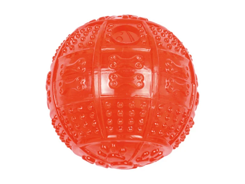 Balle pour Chien "Distributeur de Croquettes" 8cm Rouge