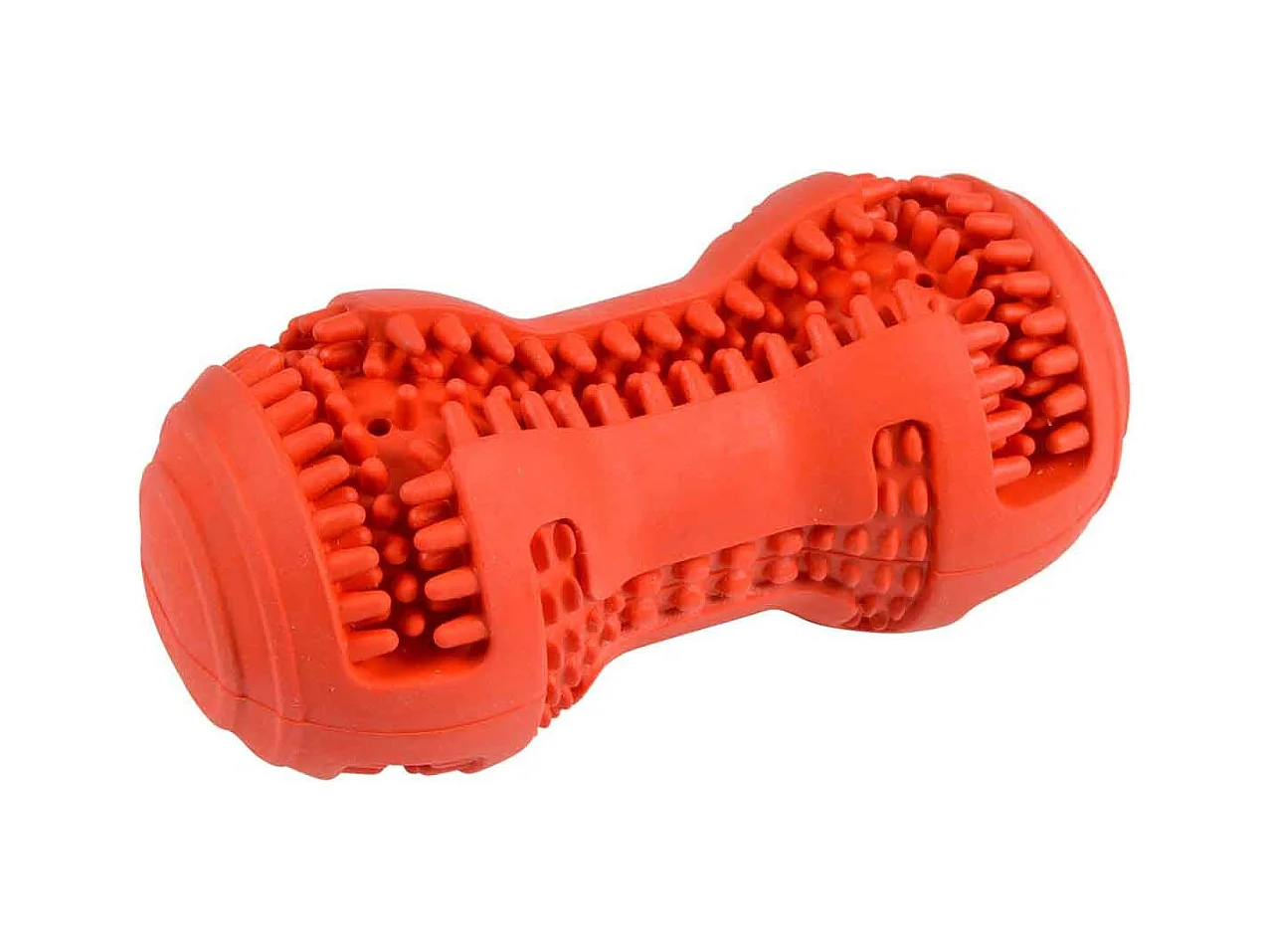 Jouet pour Chien Distributeur "Os" 10cm Rouge