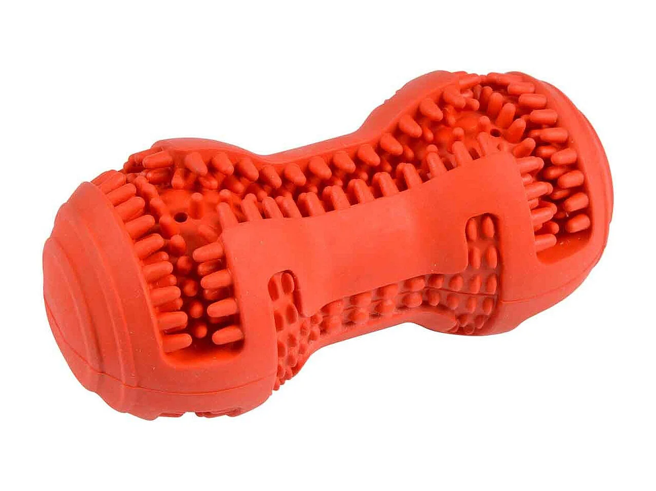 Jouet pour Chien Distributeur "Os" 10cm Rouge
