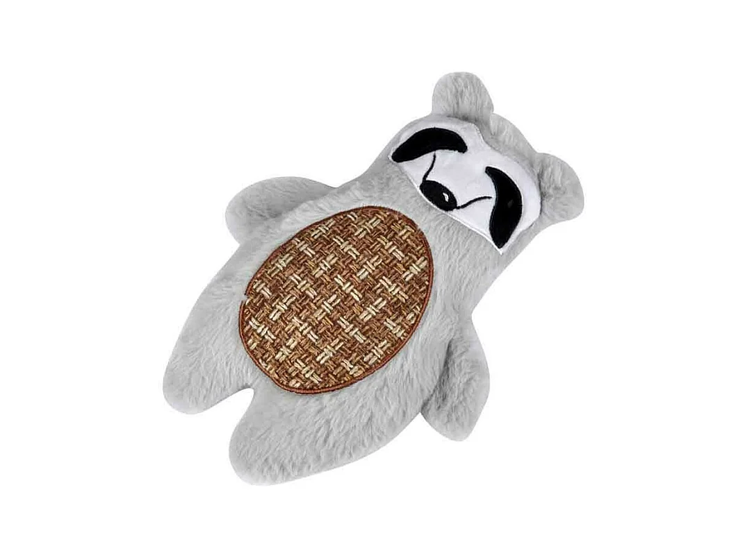 Jouet pour Chien Sonore "Églantine le Raton Laveur" 28cm Gris