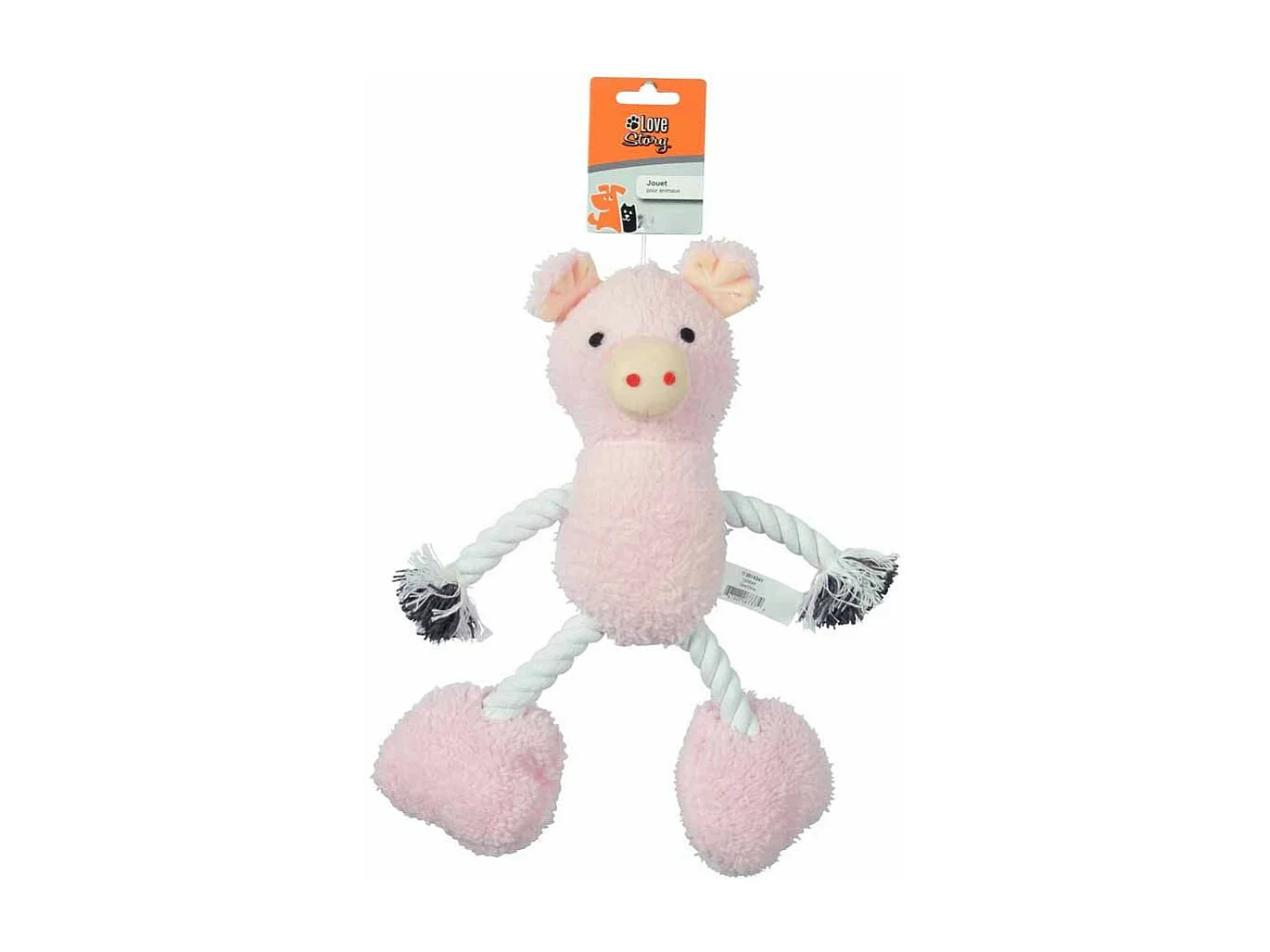 Peluche pour Chien "Cochon" 30cm Rose