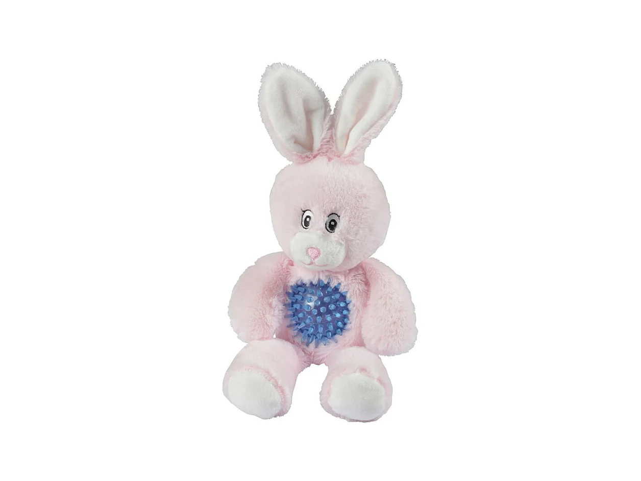 Jouet pour Chien Sonore "Pitchou le Lapin" 27cm Rose