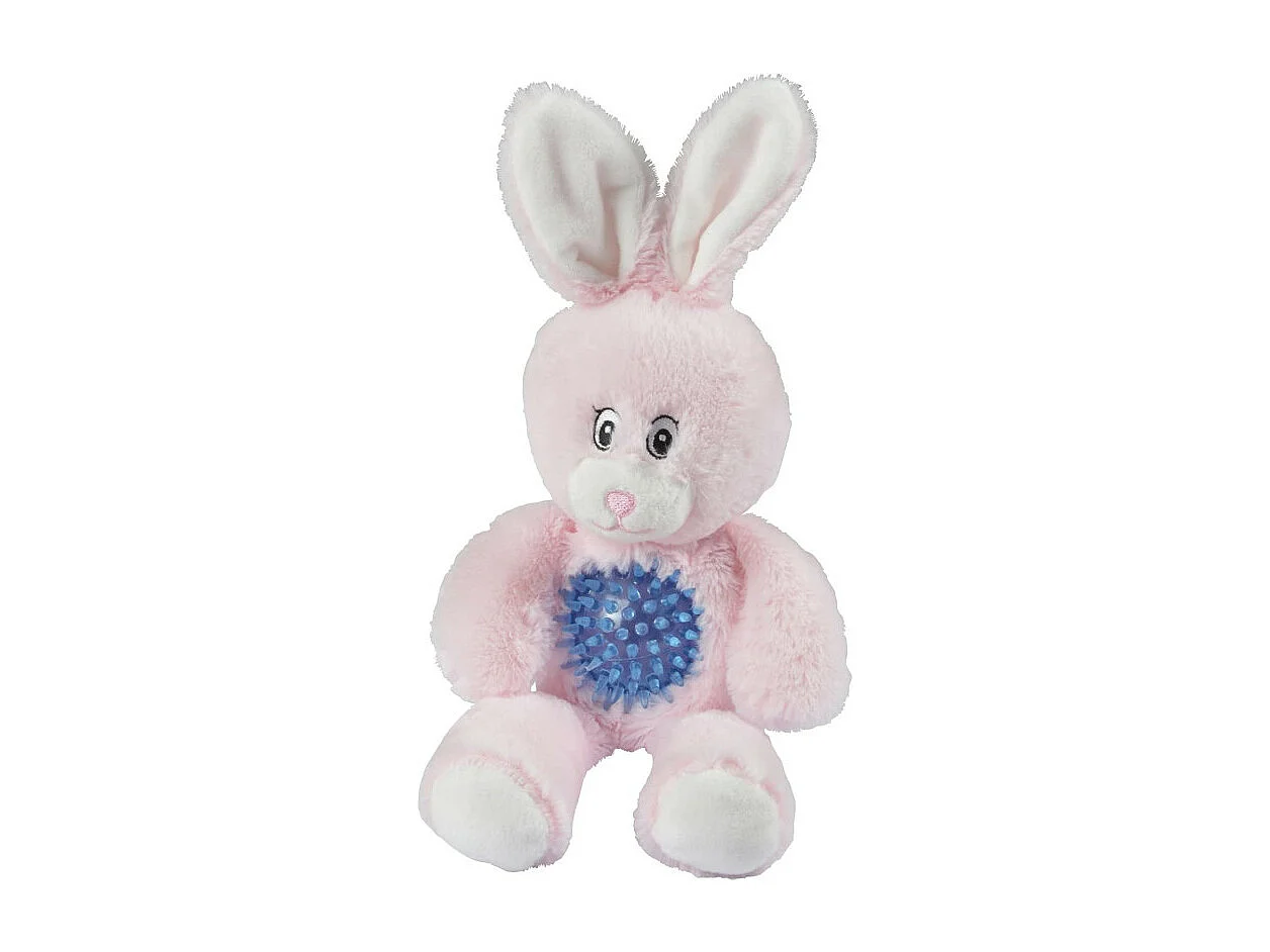 Jouet pour Chien Sonore "Pitchou le Lapin" 27cm Rose
