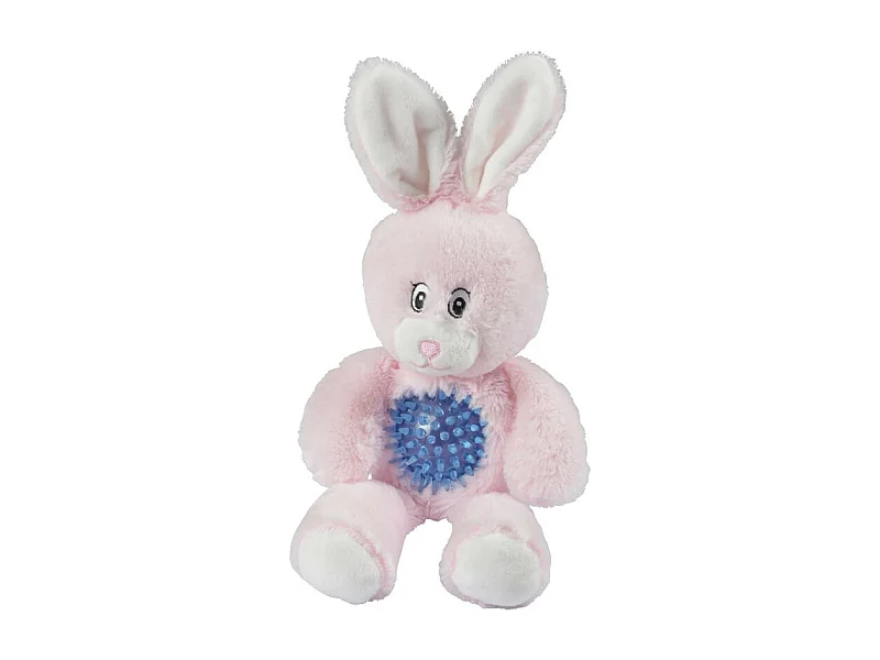 Jouet pour Chien Sonore "Pitchou le Lapin" 27cm Rose