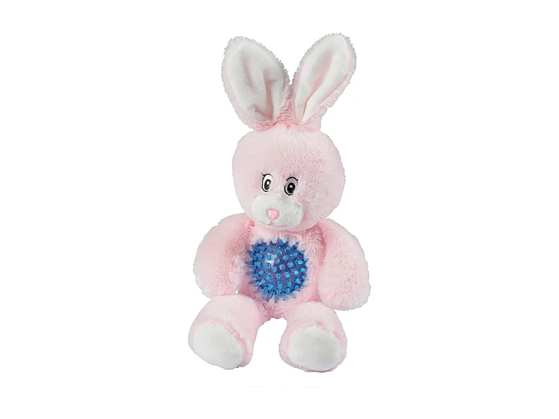 Jouet pour Chien Sonore "Pitchou le Lapin" 27cm Rose