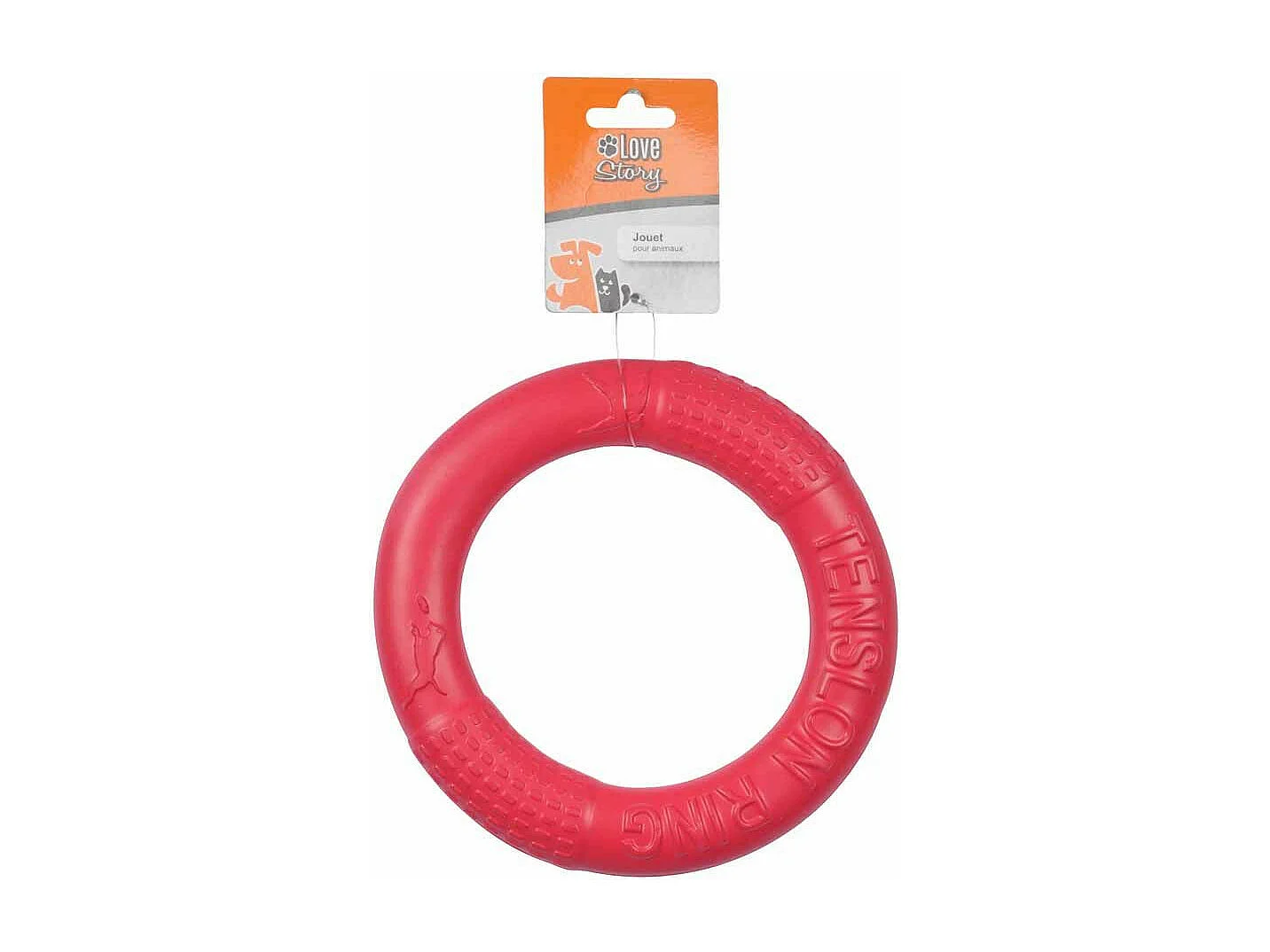 Jouet pour Chien "Anneau Eva Fitness" 17cm Rouge